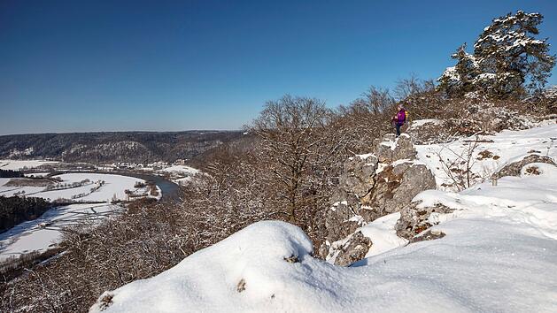 Der Naturpark Altm&uuml;hltal l&auml;sst Wanderer auch im Winter eindrucksvolle Landschaften erleben.