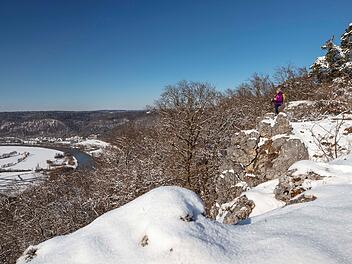 Der Naturpark Altm&uuml;hltal l&auml;sst Wanderer auch im Winter eindrucksvolle Landschaften erleben.