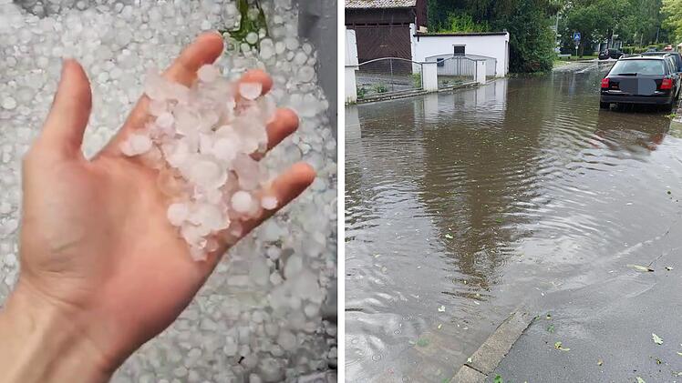 Spektakuläres Hagel-Unwetter in Bamberg: Feuerwehr zieht Bilanz