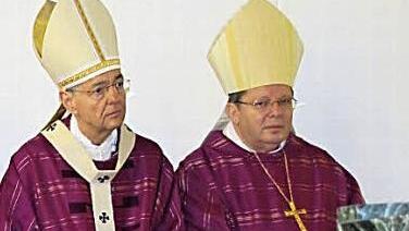 Der Bamberger Erzbischof Ludwig Schick und der brasilianische Bischof Frei Wilbur Santin machten auf Ungerechtigkeit und Willkür in Brasilien aufmerksam.  Fotos: Martin Koch