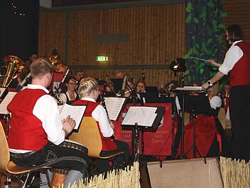 In starker Besetzung - mit drei neuen Pauken -, zeigte der Musikverein Zeyern beim Dreikönigskonzert eine bravouröse Leistung. Foto: Michael Wunder