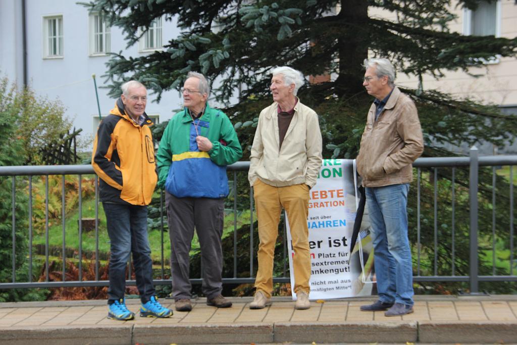 Protest gegen Treffen der "Alternativen Mitte" in Tettau