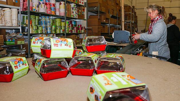 An diesem Produktionstag wurden ausschließlich Gewächshaus-Sets zusammengestellt.  Fotos: Matthias Hoch