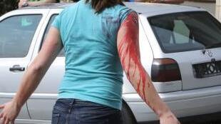 Großübung der Bundespolizei in Mainleus. Foto: Barbara Herbst