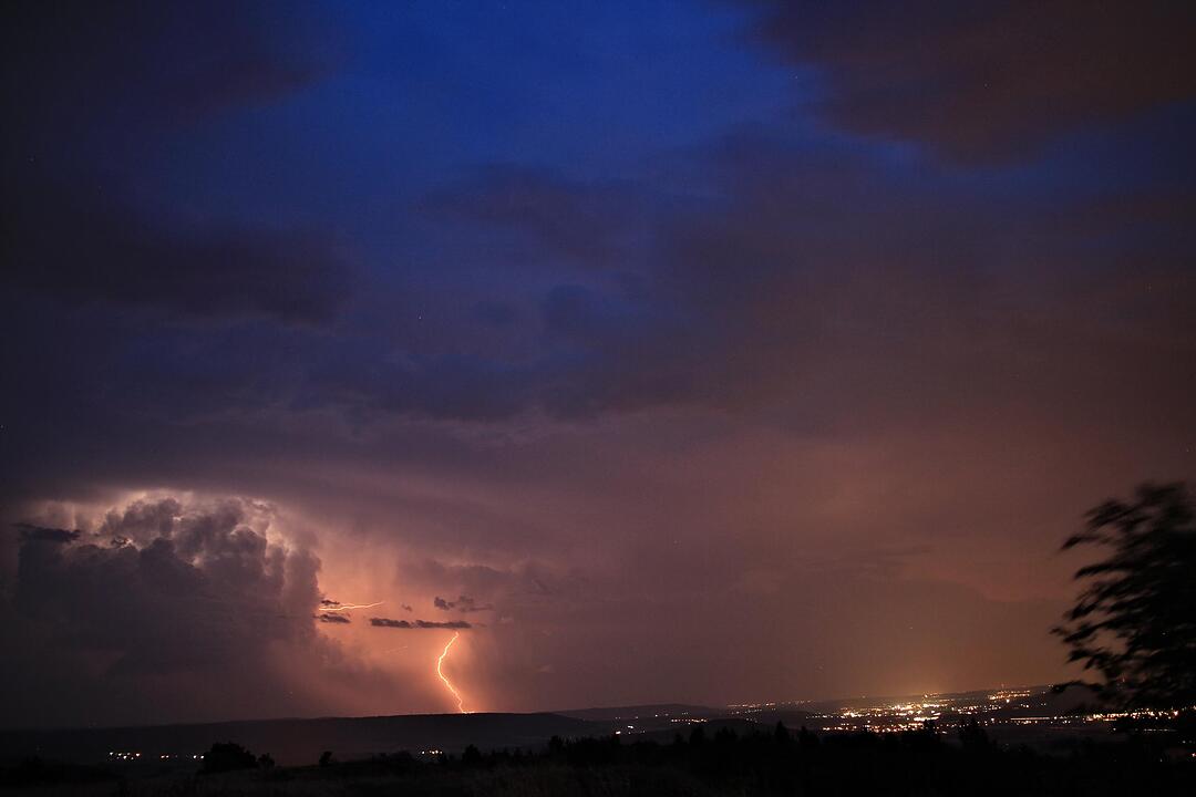 Blitz und Donner über Franken