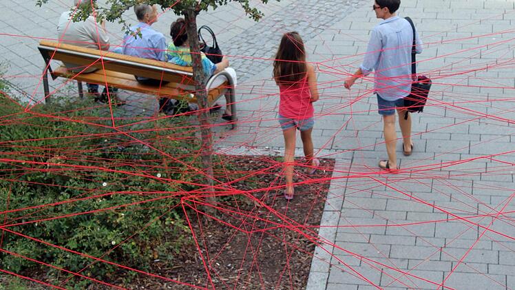 So sah die Installation am Holzmarkt vor der Zerstörung aus. Foto: Susanne Hanus