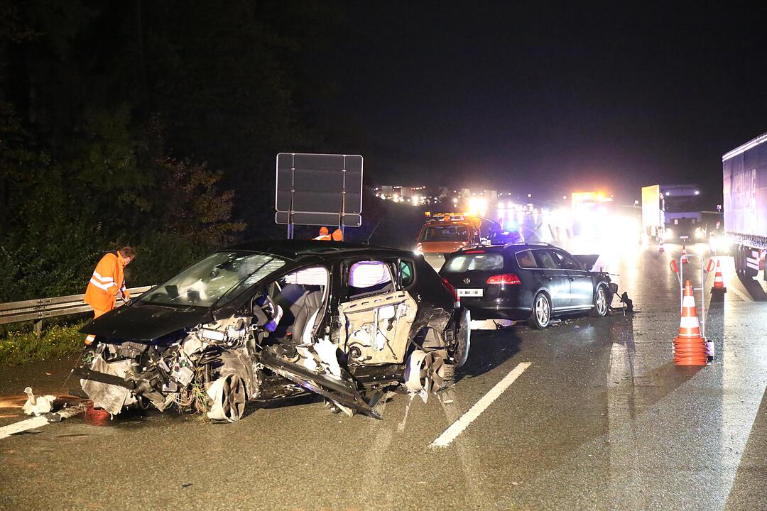 Kettenreaktion auf der A9: vier Menschen verletzt