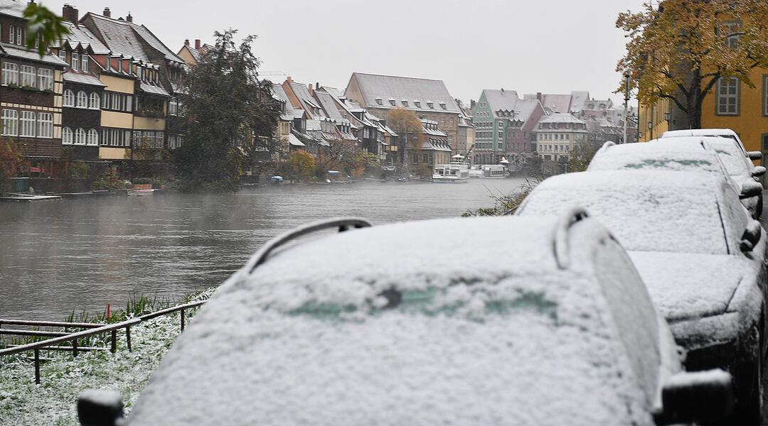 Schneeschauer in Bamberg