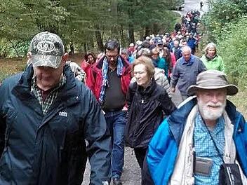 Groß war heuer die Gruppe der Wanderer beim 20. Fränkisch-thüringischen Wandertag. Foto: Gabi Bertram