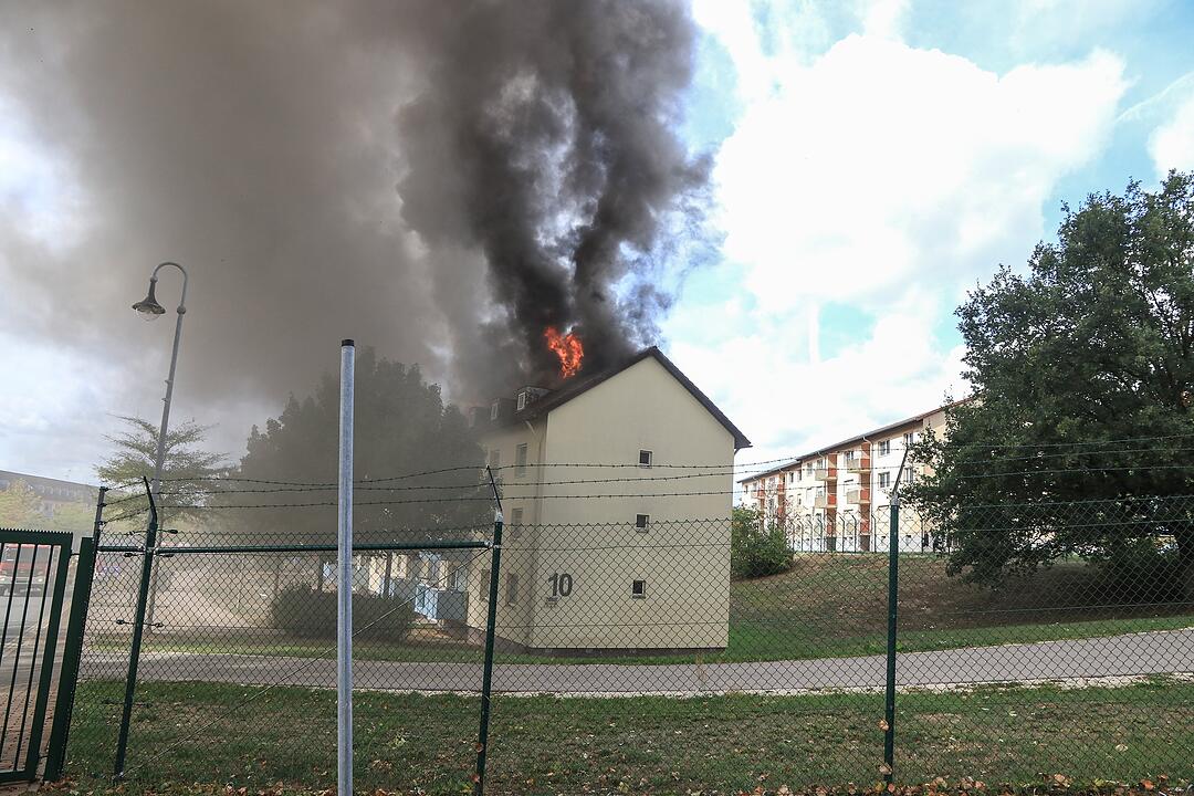 Großbrand im ANKER-Zentrum Bamberg