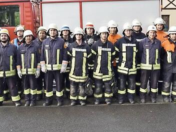 Die erfolgreichen Königsberger Feuerwehrleute  Foto: Gerold Snater