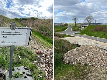 Bauschutt bei Itzgrund abgelegt Bauschutt bei Itzgrund abgelegt