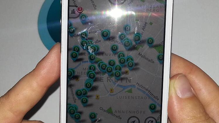 Bei Streetspotr öffnet sich eine proaktive Karte, die die aktuellen Jobs anzeigt.