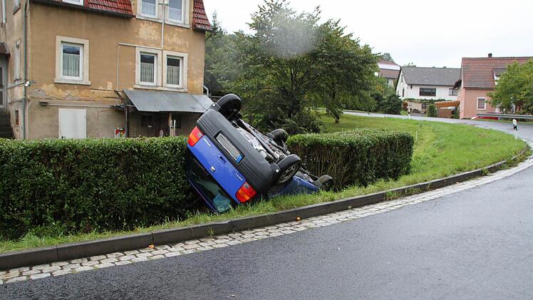 Unfall in Bad Brückenau am Donnerstag, 17. September 2016. Foto: Ulrike Müller