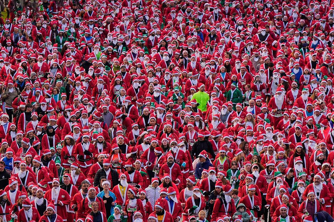 Weihnachtsmannrennen in Madrid