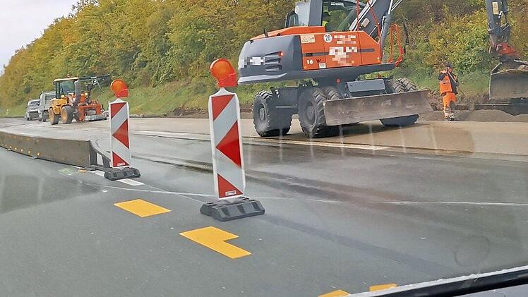 Autobahn, A73, Baustelle, Sperrung, Sanierung, Bauarbeiten, Straße