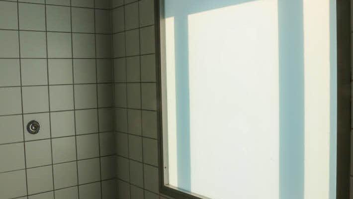 Das WC mit dem trüben Fenster