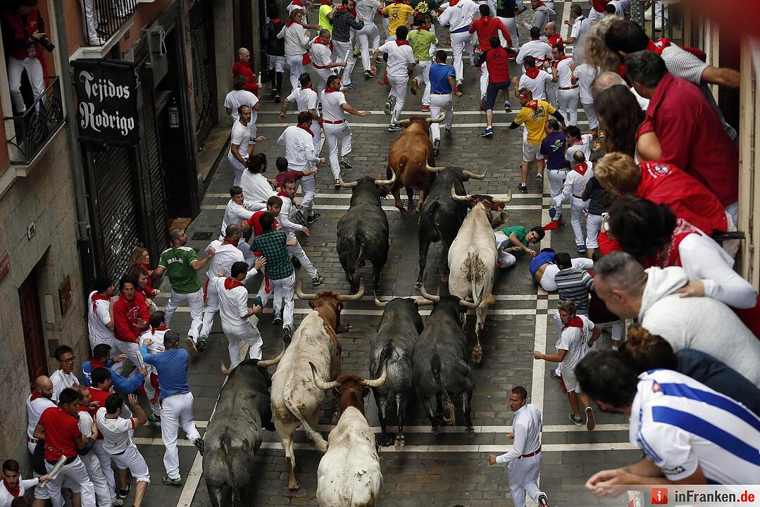 Stierhatz in Pamplona