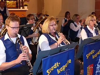 Die Stadtkapelle Kupferberg beim Konzert. Foto: Klaus-Peter Wulf