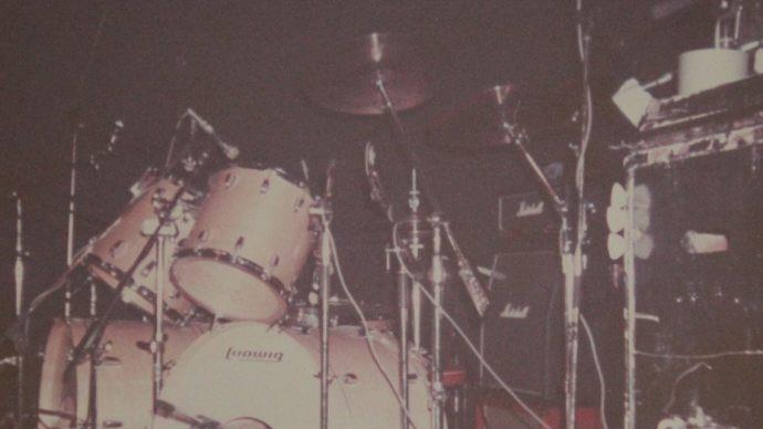 Das Drumkit von "Doobie" J. Fechter während seiner Zeit bei den Scorpions. Johannes Schlereth