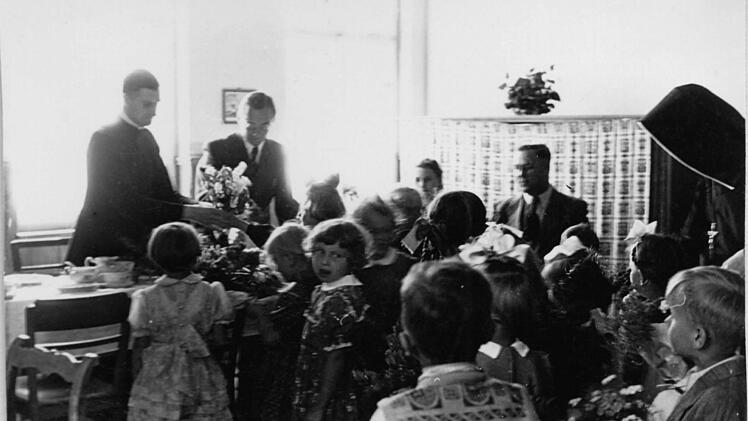 Historisches Foto vom Kindergarten in Thulba. Repro: Günther Straub