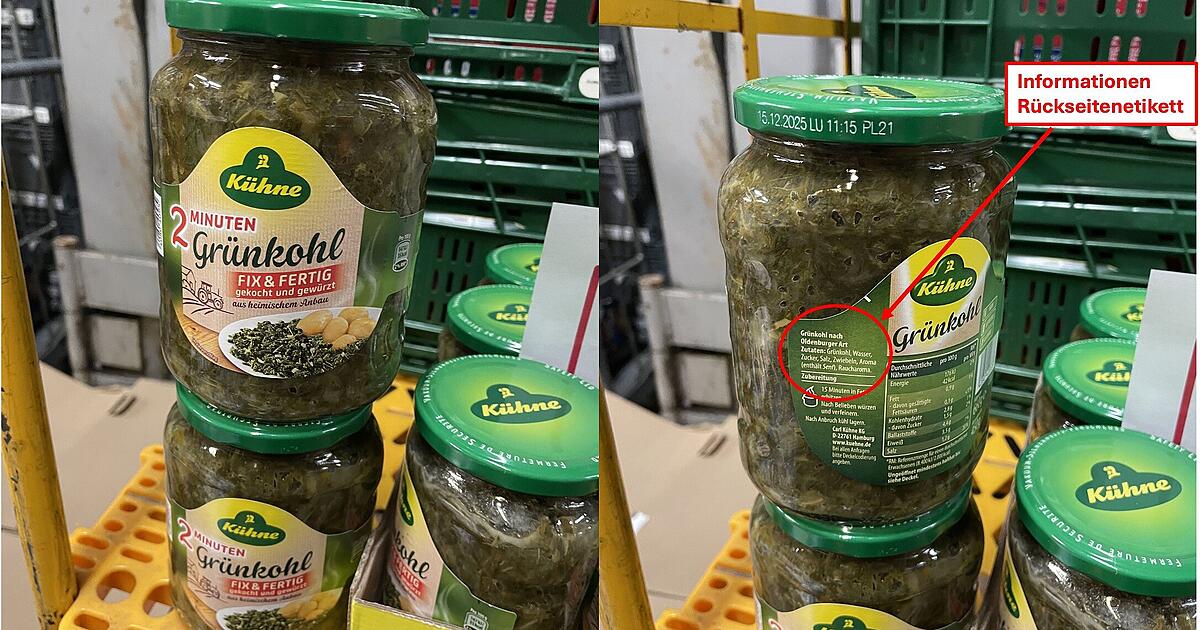 Food recall: 'Kühne Kale Fix & Fertig' in a jar recalled