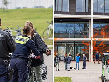 Uni Würzburg: Klimaaktivisten der Letzten Generation verüben Farbattacke