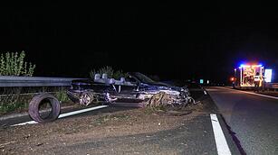 Schwerer Unfall auf A70 bei Ebelsbach: Mit 1,1 Promille gegen die Leitplanke