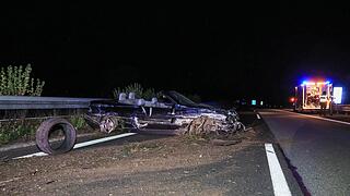 Schwerer Unfall auf A70 bei Ebelsbach: Mit 1,1 Promille gegen die Leitplanke
