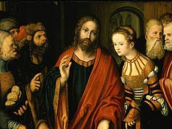 In Kronach ist man überzeugt, dass die Gemälde aus der Cranach-Zeit in der Fränkischen Galerie echt sind, so zum Beispiel "Christus und die Ehebrecherin" von Lucas Cranach d. Ä.  Foto: Bayerische Staatsgemäldesammlungen