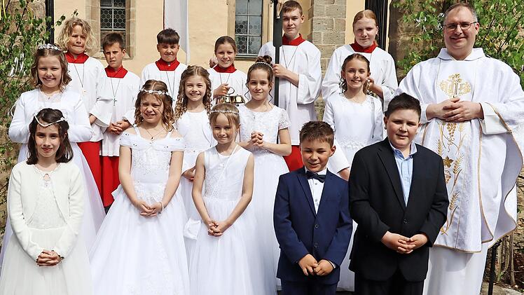 Die Modschiedler Kommunionkinder.