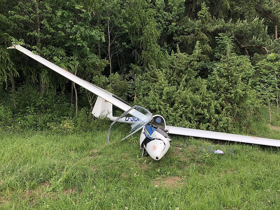 Segelflugzeug in der Fränkischen Schweiz abgestürzt