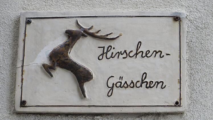 Tonschild am Eingang des GässchensFoto: Erich Olbrich