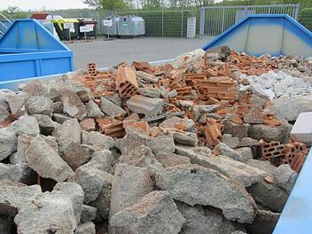 Bauschuttcontainer in einem Wertstoffhof Foto: Landratsamt Bamberg