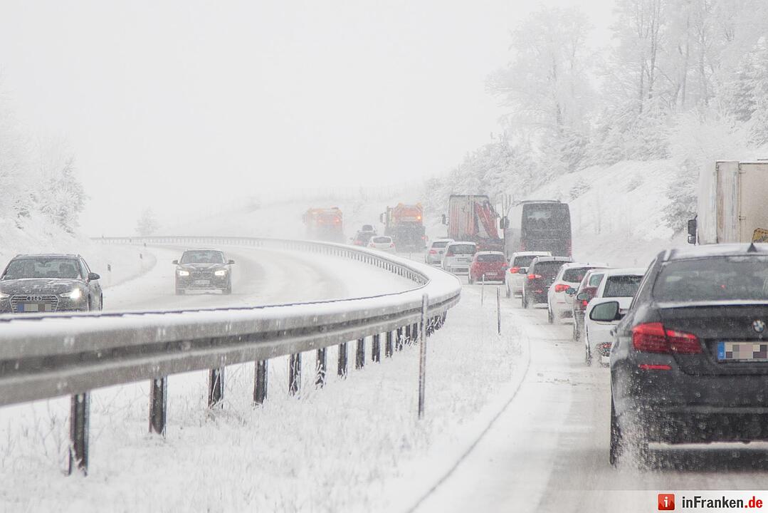 Erster Schneefall im Coburger Land