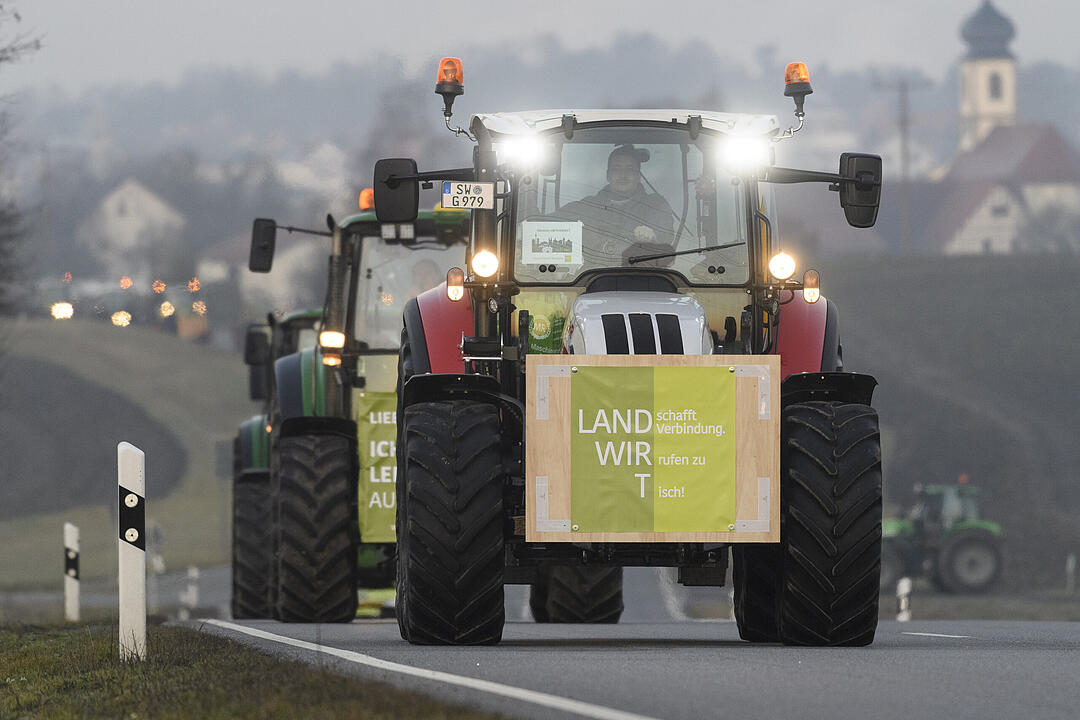 Bauerndemo... auf dem Weg nach N&uuml;rnberg