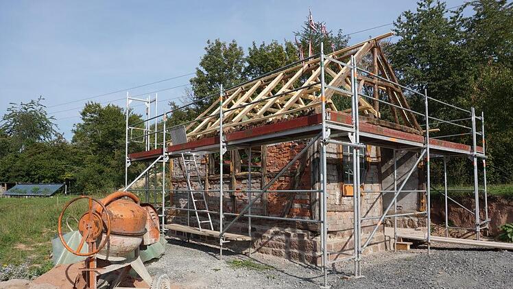 Richtfest an der Waldberger Schmiede im Freilandmuseum Fladungen. Foto:  Marion Eckert