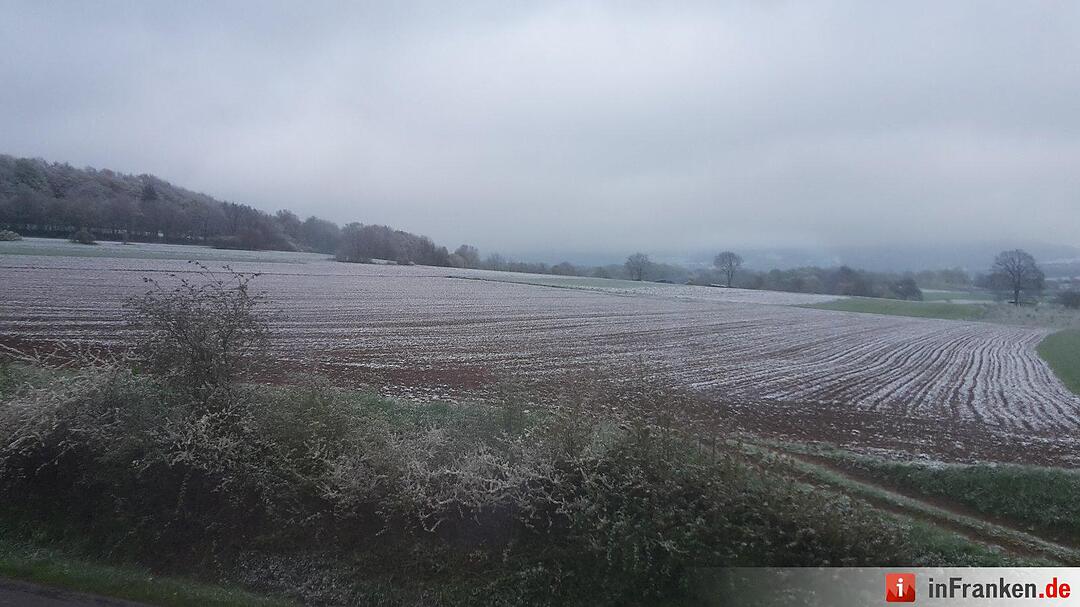 Winter im April 2016 in Franken