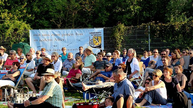 Die vielen Besucher machten es sich auf der Wiese des Vereinsgeländes bequem, packten den Picknickkorb aus und genossen die Musik. Foto: Richard Sänger