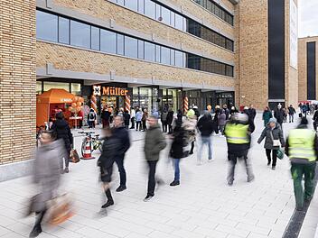 Neues Nürnberger Areal "The Q": Rewe, Lidl und Müller haben eröffnet