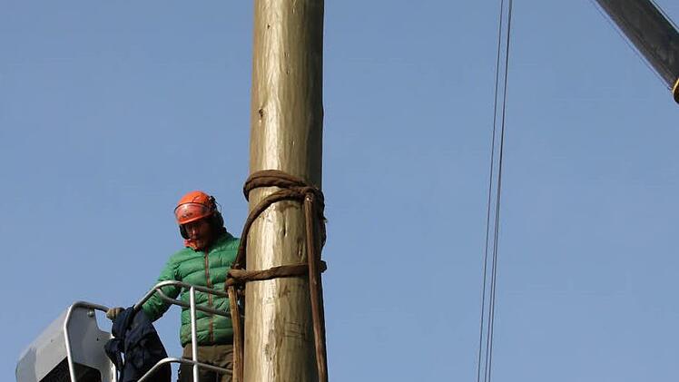 Anfang März wurde der neue Hochseilgarten auf dem Volkersberg errichtet. Foto: Ralf Ruppert