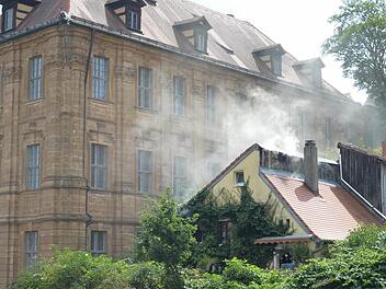 Es brannte in unmittelbarer Nachbarschaft zur Villa Concordia.Foto: Ronald Rinklef