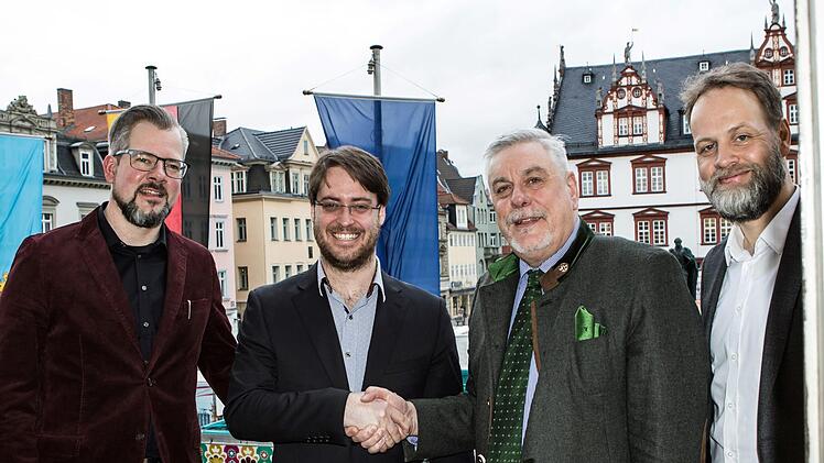 Im Februar 2020 wurde Daniel Carter (2. von links) offiziell als Coburgs neuer Generalmusikdirektor vorgestellt.Foto: Archiv/Jochen Berger