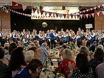 Die Musiker des Musikvereins Zapfendorf sorgen für Stimmung.