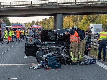 A73 bei Bamberg: Sieben Schwerverletzte bei Unfall