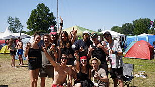 Bestes Wetter und super Stimmung beim Camping
