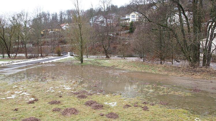 Hochwasser in Bad Brückenau.