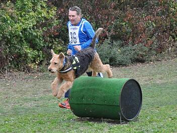 Bernhard Greull aus Wülflingen von den Hundefreunden Eltmann belegte mit seinem Hund "Quentin" den ersten Platz in seiner Altersklasse. Foto: Ulrike Langer