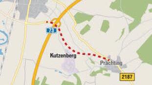 Die geplante Neubaustrasse, Grafik: Michael Haller