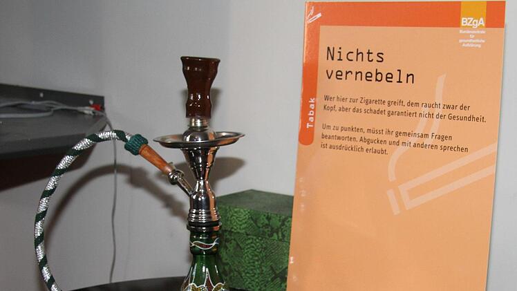 Das Präventionsteam zeigte auch die Trend-Suchtmittel wie Shishas.